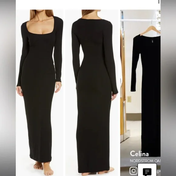 chinese dress ladies Skims Long Sleeve Lounge Slip – Rent with Iz main image 1
